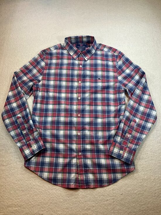Vineyard Vines Other - Vineyard Vines Slim Fit Whale Plaid Button Down Shirt Mens M